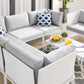 Harmony 7-Piece Sunbrella Outdoor Patio Aluminum Sectional Sofa Set, EEI-4936 FredCo