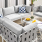 Harmony 7-Piece Sunbrella Outdoor Patio Aluminum Sectional Sofa Set, EEI-4937 FredCo
