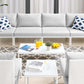 Harmony 8-Piece Sunbrella Outdoor Patio Aluminum Sectional Sofa Set, EEI-4944 FredCo