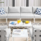 Harmony 8-Piece Sunbrella Outdoor Patio Aluminum Sectional Sofa Set, EEI-4945 FredCo