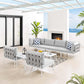 Harmony 8-Piece Sunbrella Outdoor Patio Aluminum Sectional Sofa Set, EEI-4945 FredCo