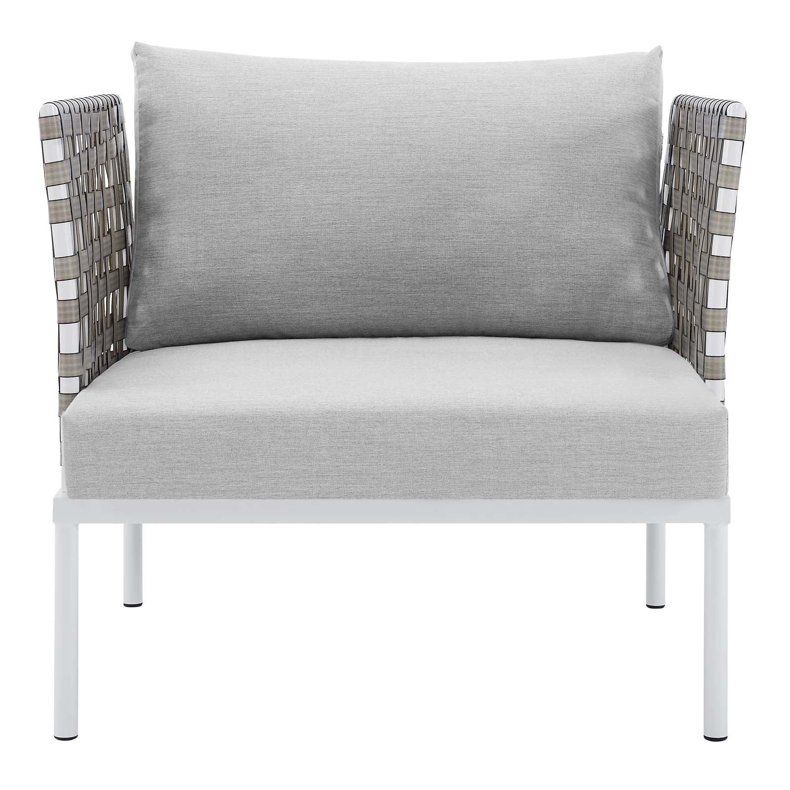Harmony Sunbrella Basket Weave Outdoor Patio Aluminum Armchair, EEI-4954 FredCo