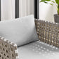 Harmony Sunbrella Basket Weave Outdoor Patio Aluminum Armchair, EEI-4954 FredCo