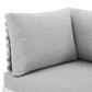 Harmony Sunbrella Basket Weave Outdoor Patio Aluminum Corner Chair, EEI-4537 FredCo