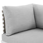 Harmony Sunbrella Basket Weave Outdoor Patio Aluminum Corner Chair, EEI-4538 FredCo