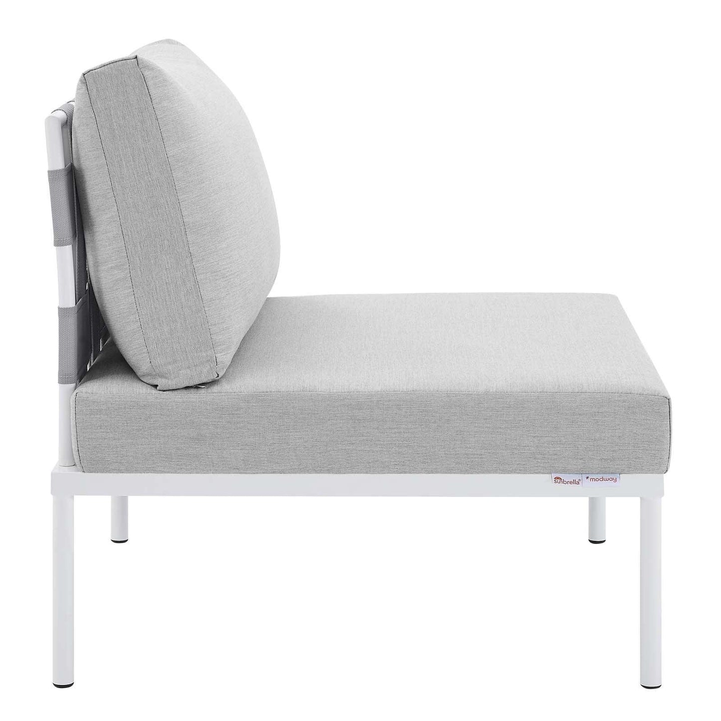 Harmony Sunbrella Outdoor Patio Aluminum Armless Chair, EEI-4960 FredCo