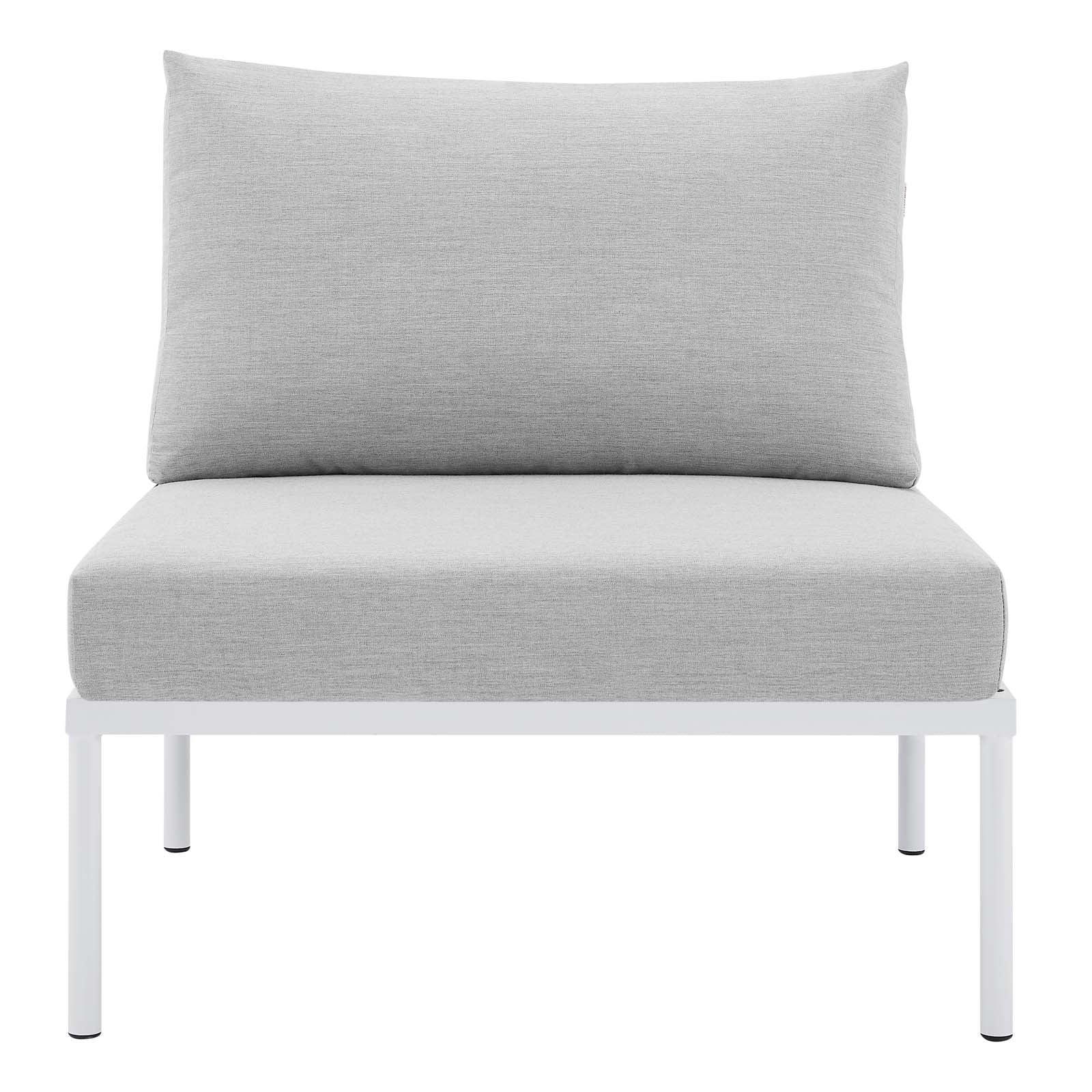 Harmony Sunbrella Outdoor Patio Aluminum Armless Chair, EEI-4960 FredCo