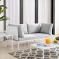 Harmony Sunbrella Outdoor Patio Aluminum Loveseat, EEI-4963 FredCo