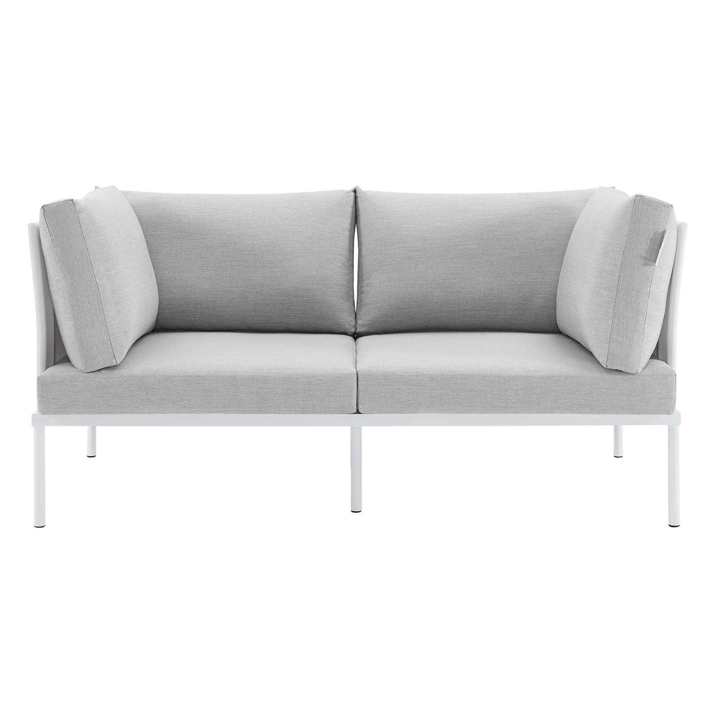 Harmony Sunbrella Outdoor Patio Aluminum Loveseat, EEI-4963 FredCo