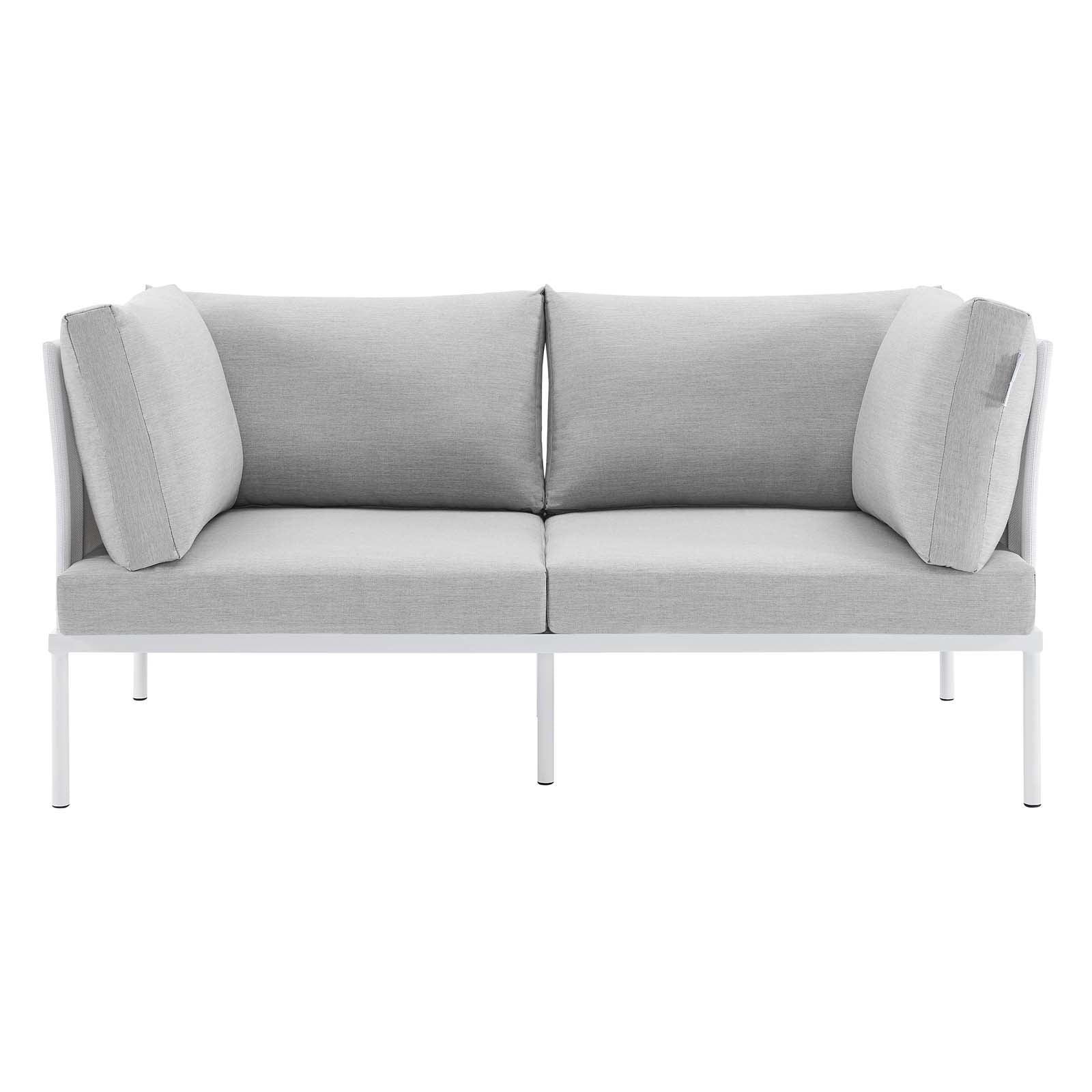 Harmony Sunbrella Outdoor Patio Aluminum Loveseat, EEI-4963 FredCo