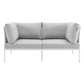 Harmony Sunbrella Outdoor Patio Aluminum Loveseat, EEI-4963 FredCo