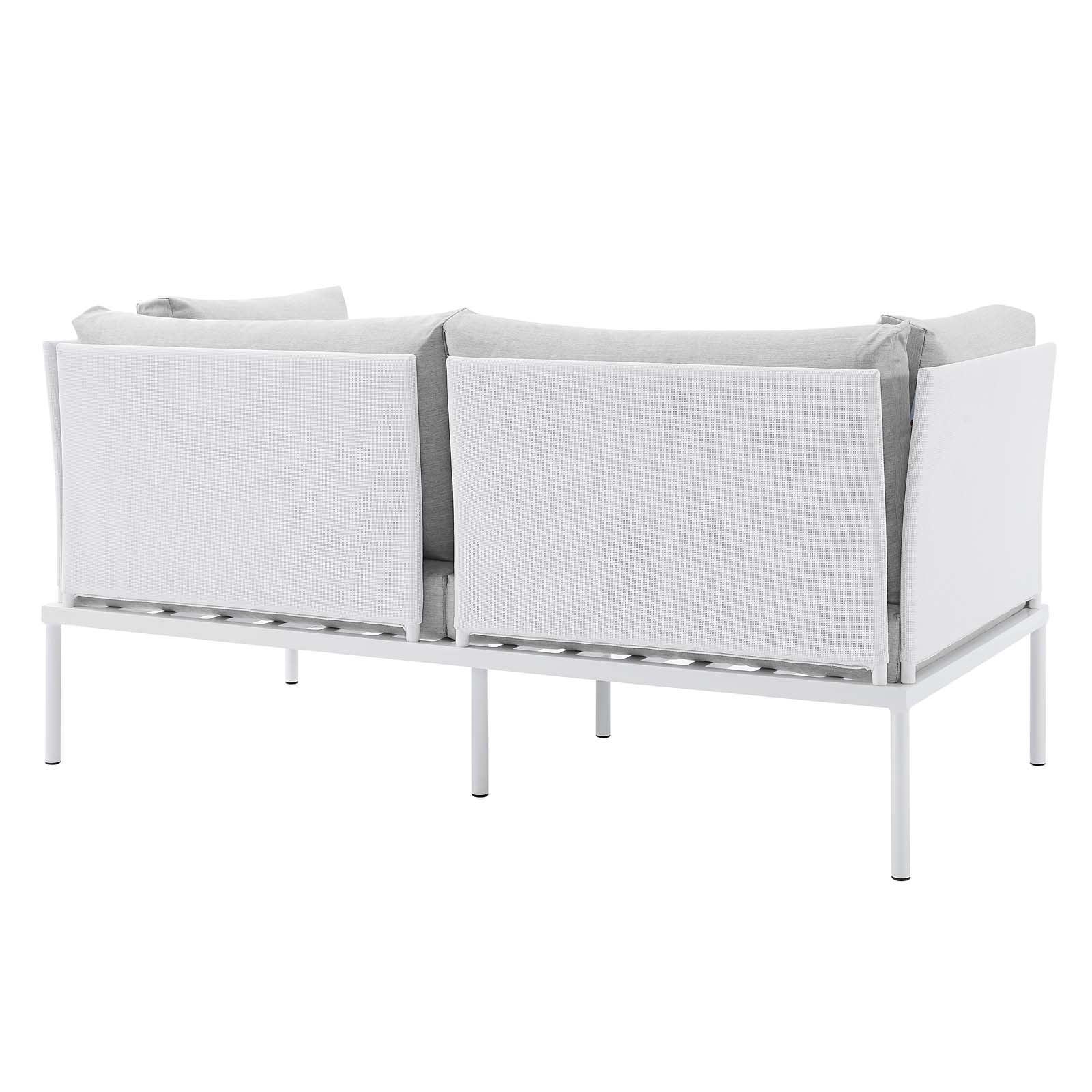 Harmony Sunbrella Outdoor Patio Aluminum Loveseat, EEI-4963 FredCo