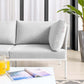 Harmony Sunbrella Outdoor Patio Aluminum Loveseat, EEI-4963 FredCo