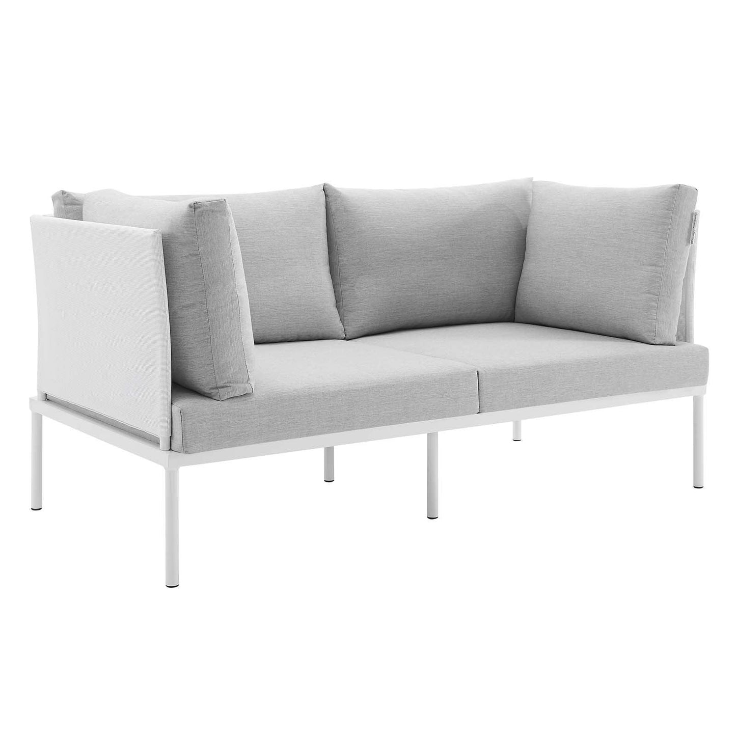 Harmony Sunbrella Outdoor Patio Aluminum Loveseat, EEI-4963 FredCo