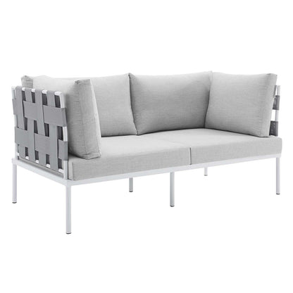 Harmony Sunbrella Outdoor Patio Aluminum Loveseat, EEI-4964 FredCo