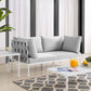 Harmony Sunbrella Outdoor Patio Aluminum Loveseat, EEI-4964 FredCo