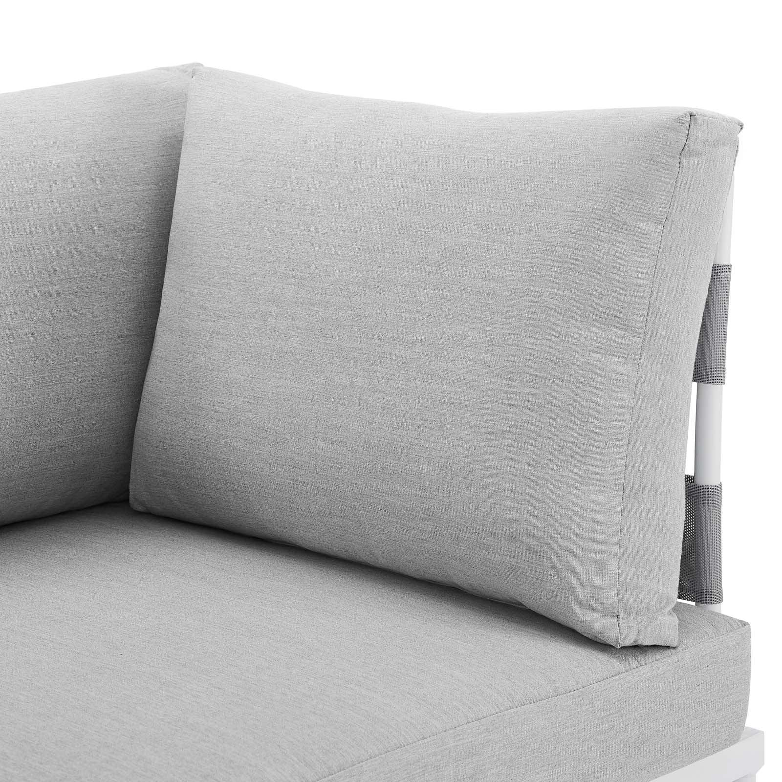 Harmony Sunbrella Outdoor Patio Aluminum Loveseat, EEI-4964 FredCo