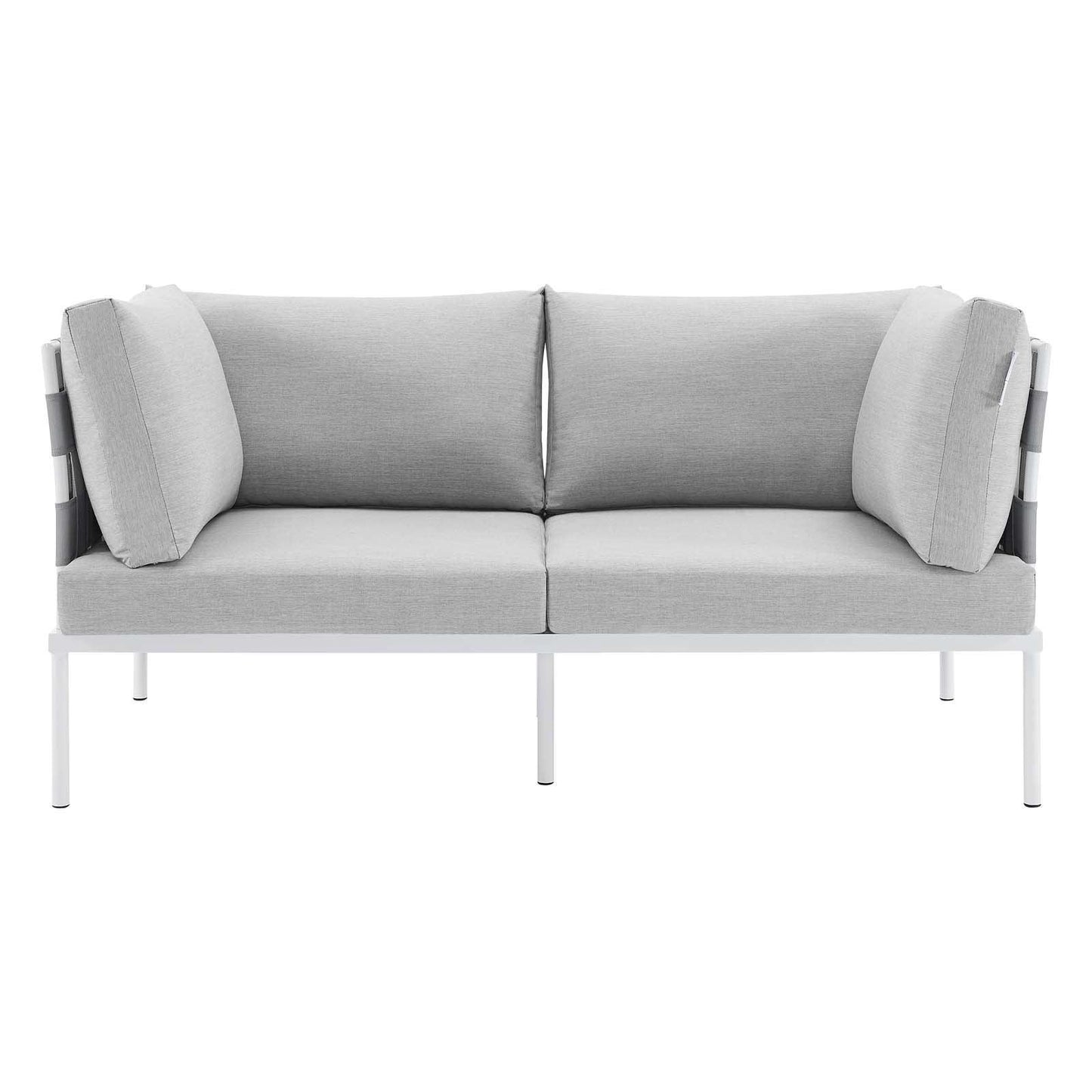 Harmony Sunbrella Outdoor Patio Aluminum Loveseat, EEI-4964 FredCo