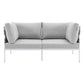 Harmony Sunbrella Outdoor Patio Aluminum Loveseat, EEI-4964 FredCo