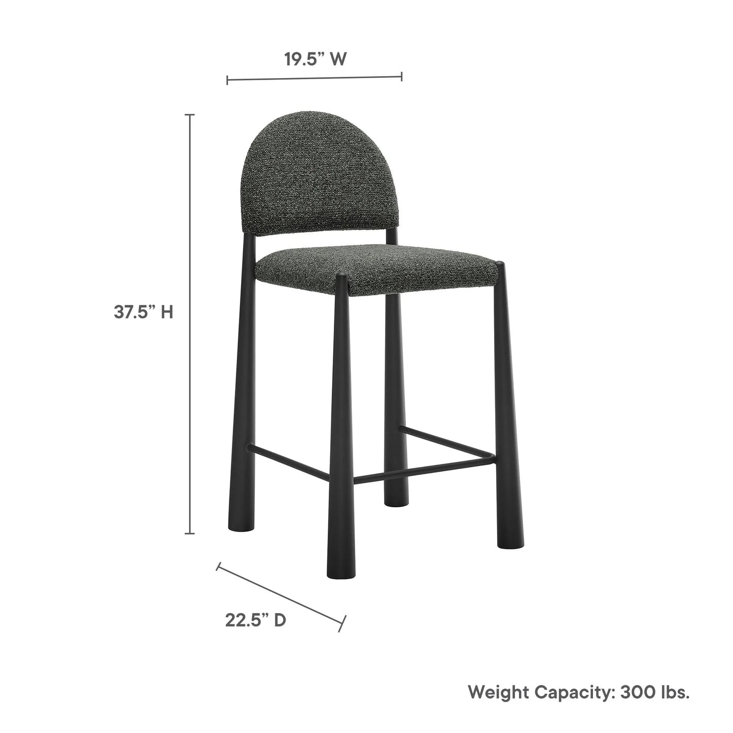 Hayley Upholstered Fabric Counter Stool by Modway EEI-7221 FredCo