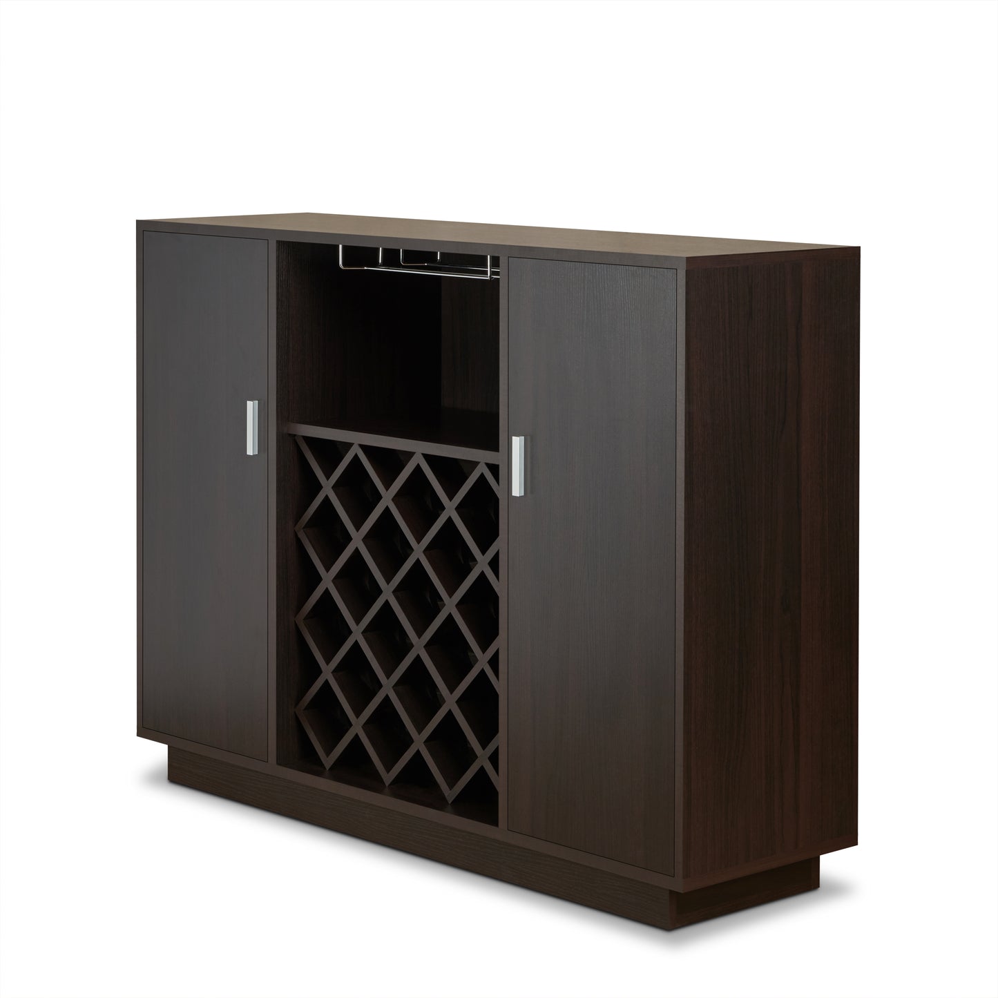 Hazen Espresso Finish Wine Cabinet FredCo