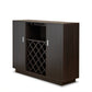Hazen Espresso Finish Wine Cabinet FredCo