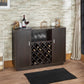 Hazen Espresso Finish Wine Cabinet FredCo