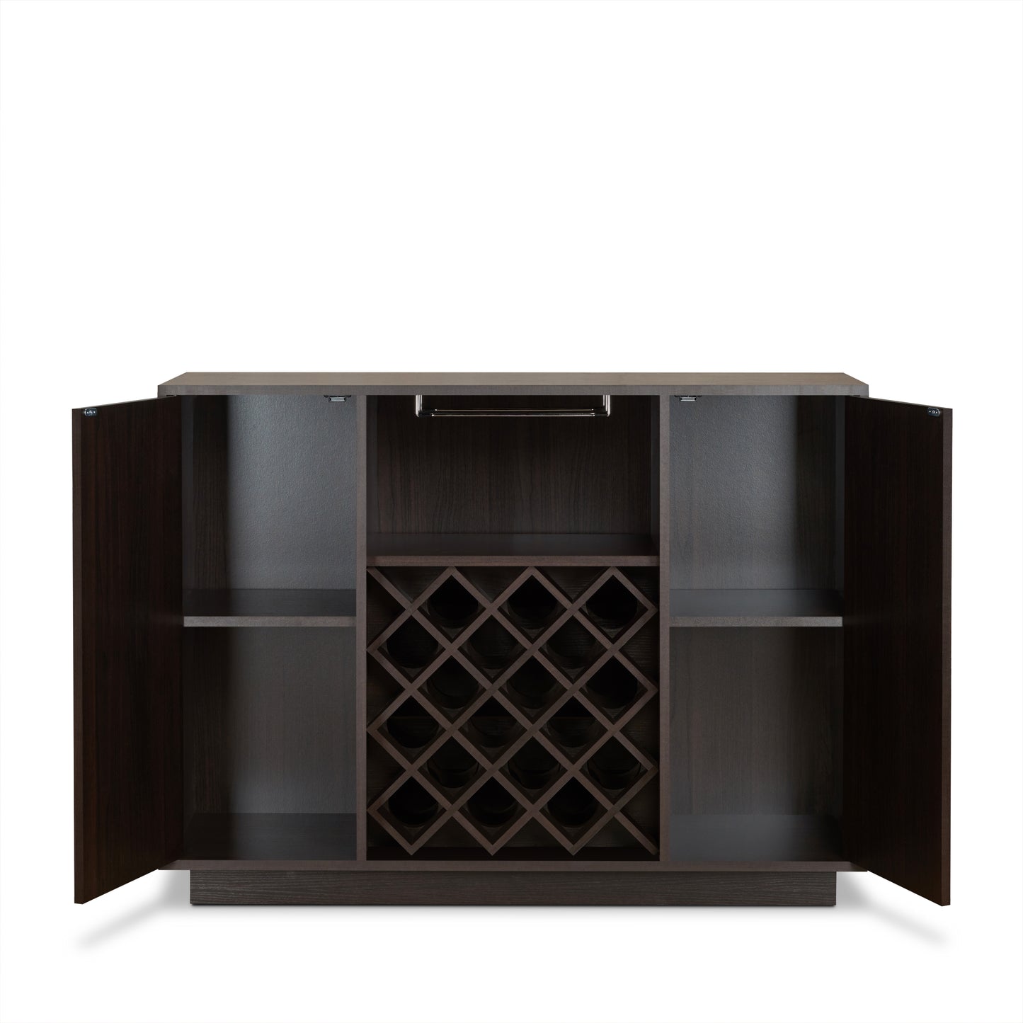 Hazen Espresso Finish Wine Cabinet FredCo