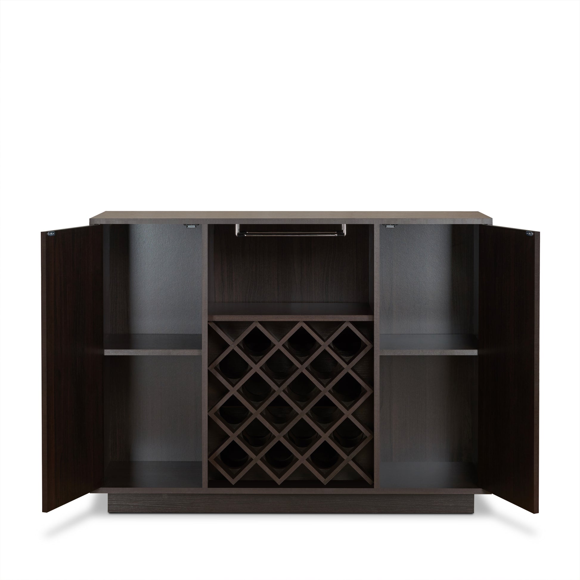Hazen Espresso Finish Wine Cabinet FredCo