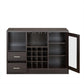 Hazen Espresso Finish Wine Cabinet III FredCo