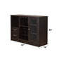 Hazen Espresso Finish Wine Cabinet III FredCo