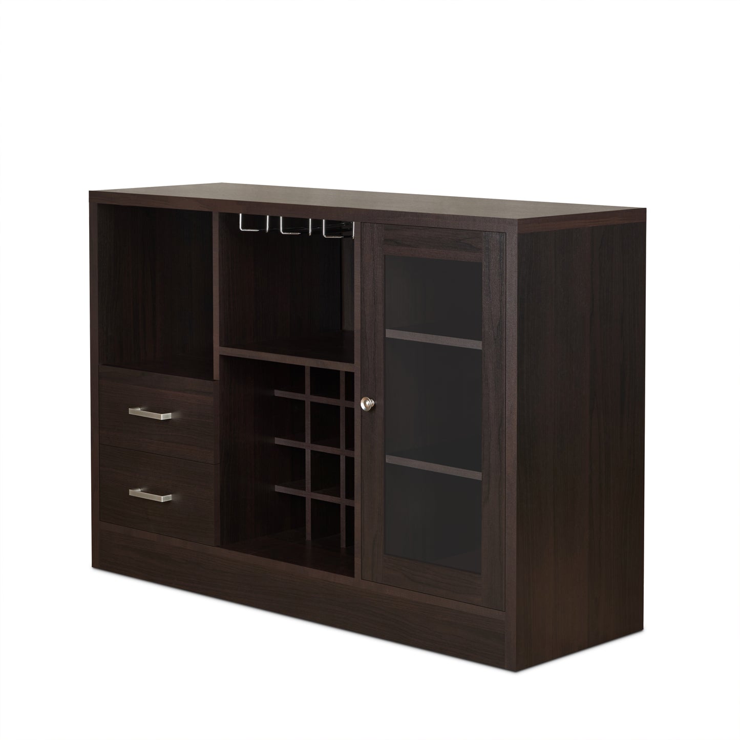Hazen Espresso Finish Wine Cabinet III FredCo