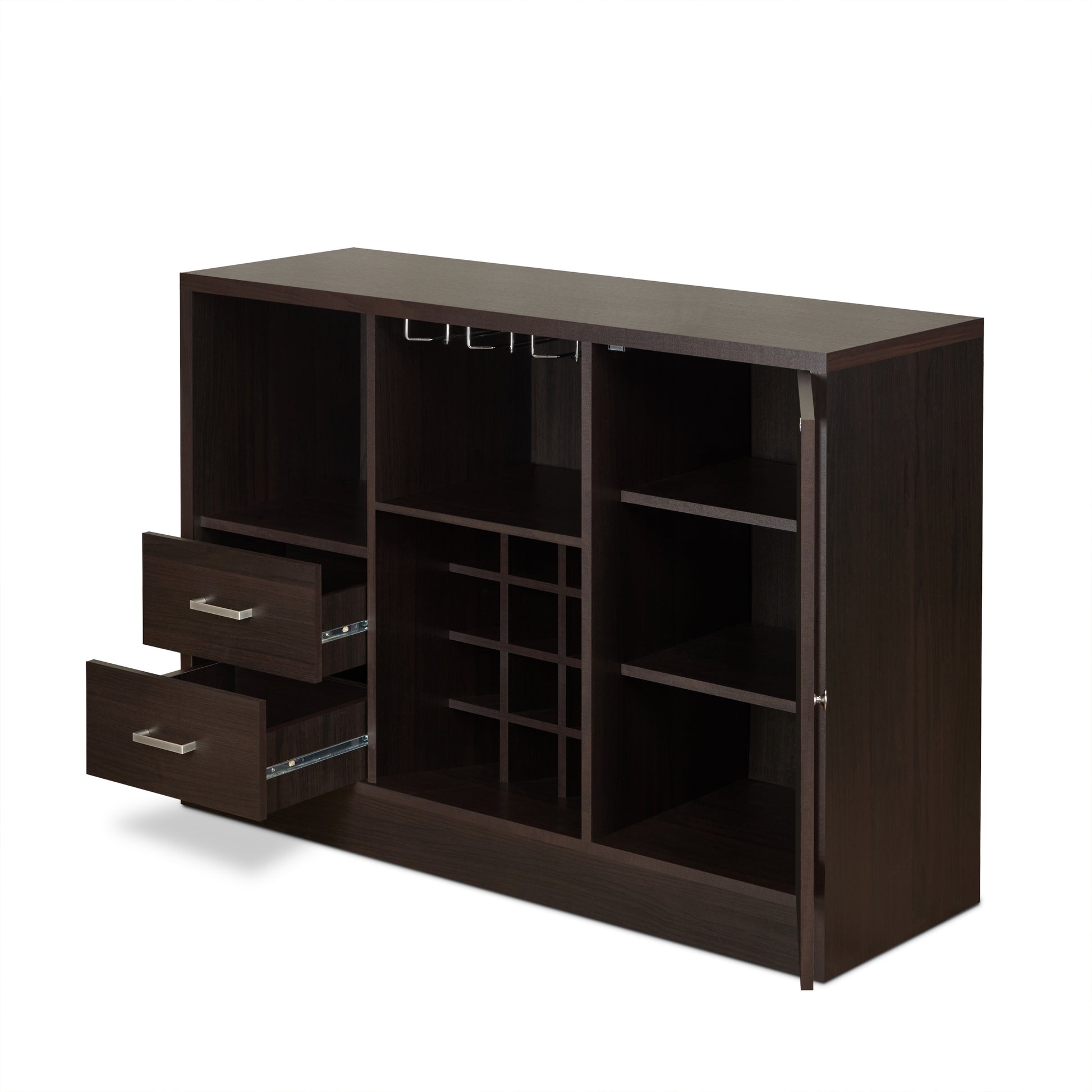Hazen Espresso Finish Wine Cabinet III FredCo