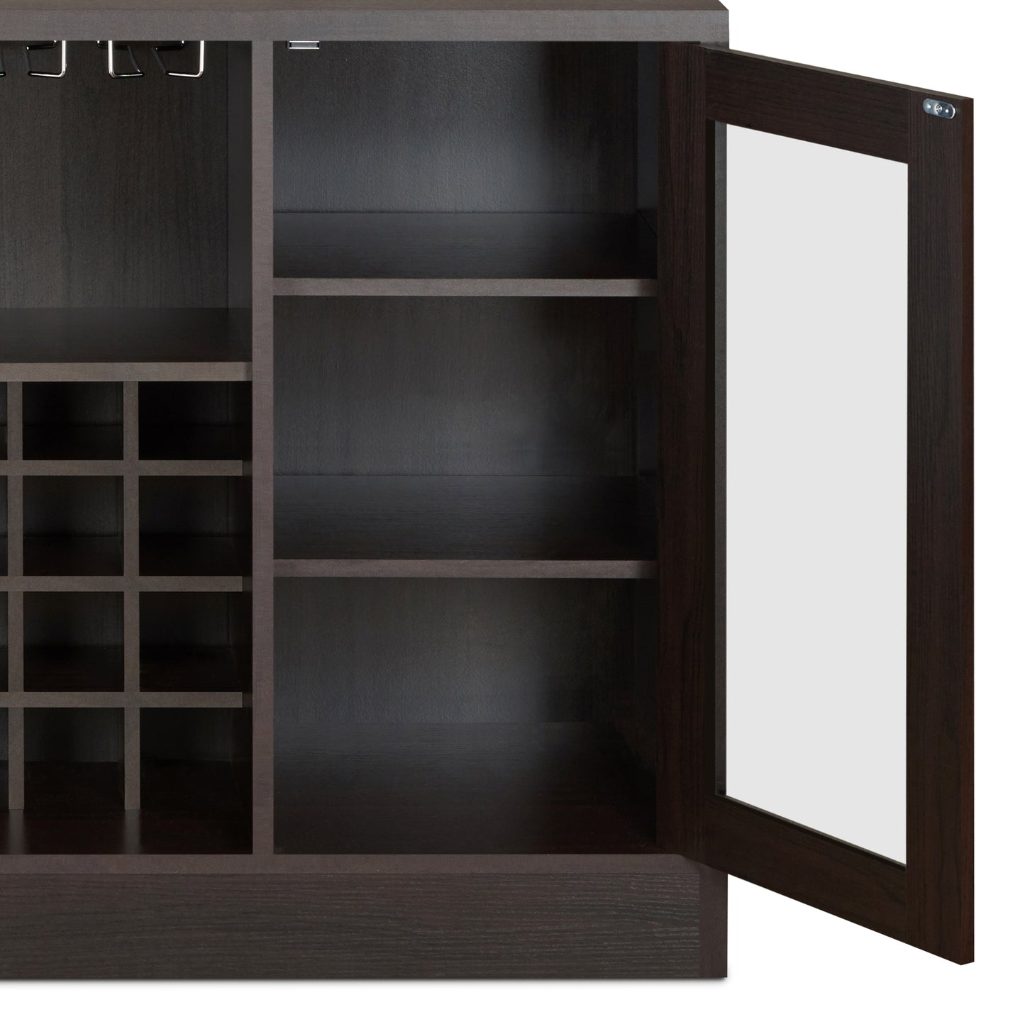 Hazen Espresso Finish Wine Cabinet III FredCo