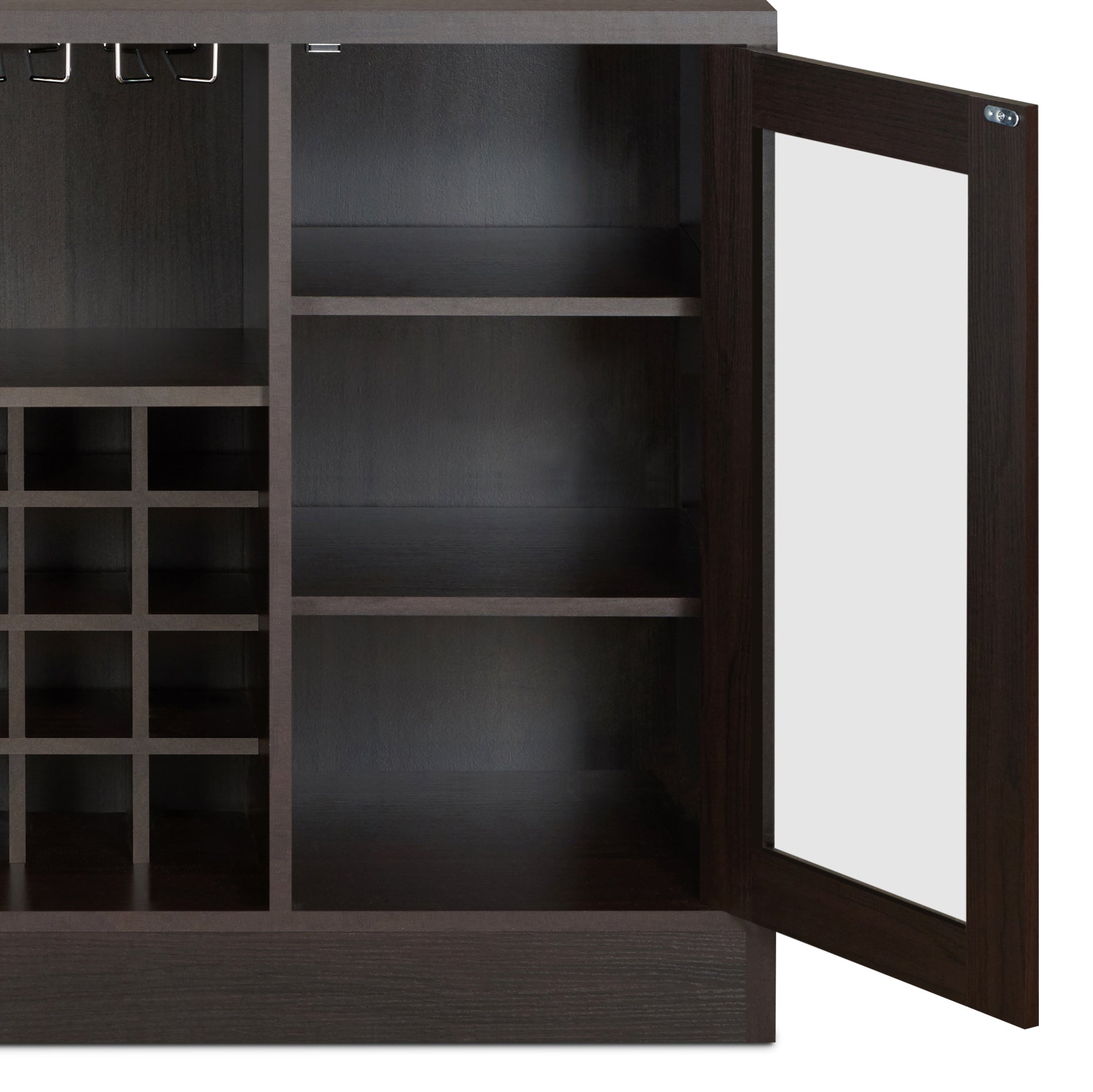 Hazen Espresso Finish Wine Cabinet III FredCo