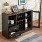 Hazen Espresso Finish Wine Cabinet III FredCo