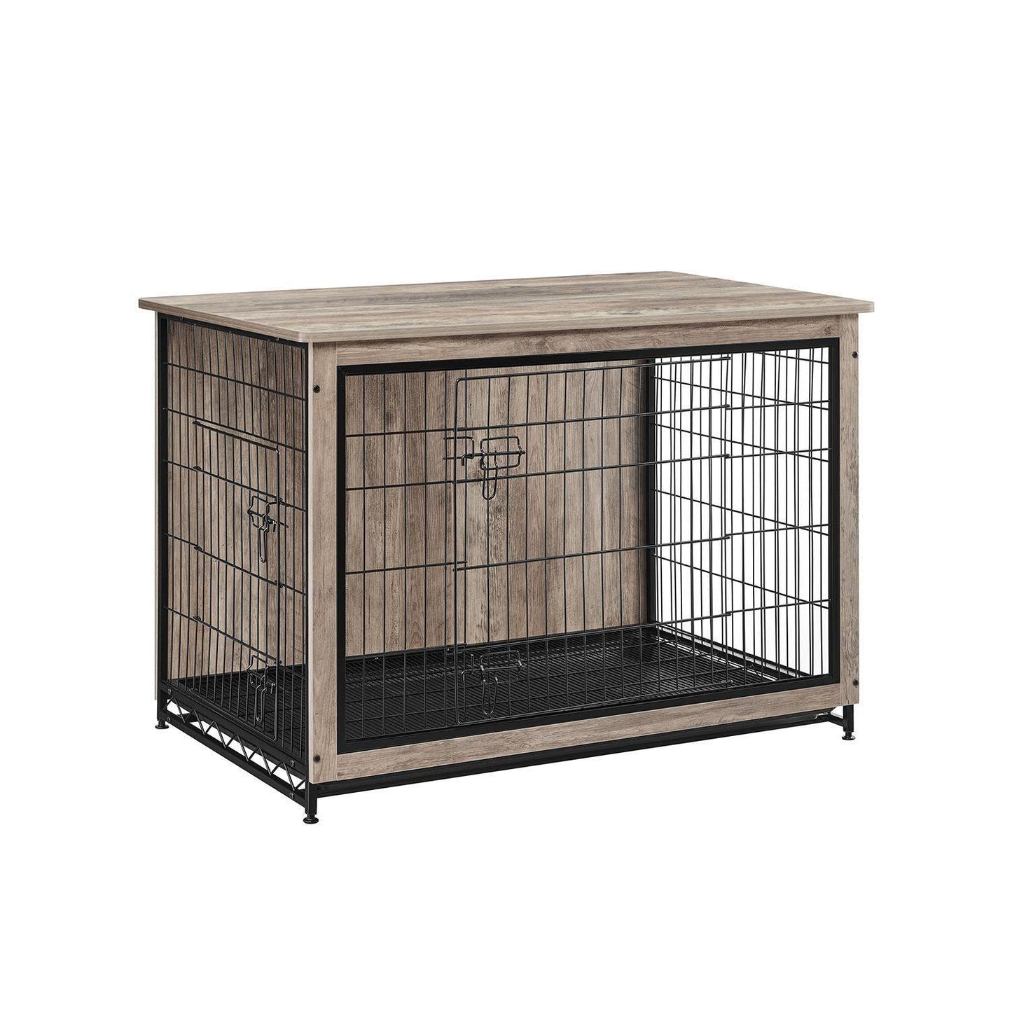 Heavy-Duty Dog Crate Furniture Greige FredCo