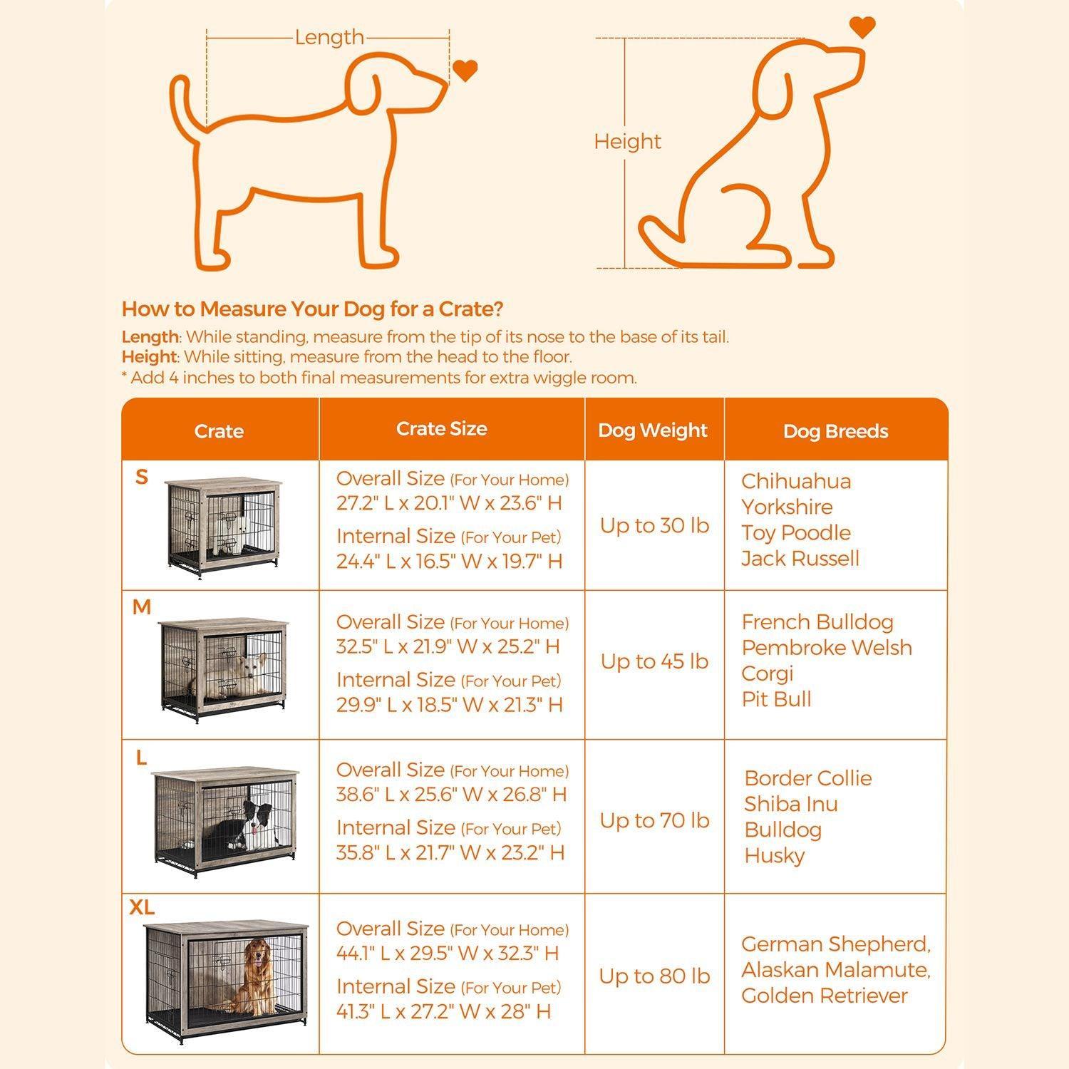 Heavy-Duty Dog Crate Furniture Greige FredCo