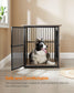 Heavy-Duty Dog Crate Furniture Heather Greige FredCo
