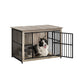 Heavy-Duty Dog Crate Furniture Heather Greige FredCo