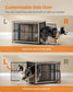 Heavy-Duty Dog Crate Furniture Heather Greige FredCo