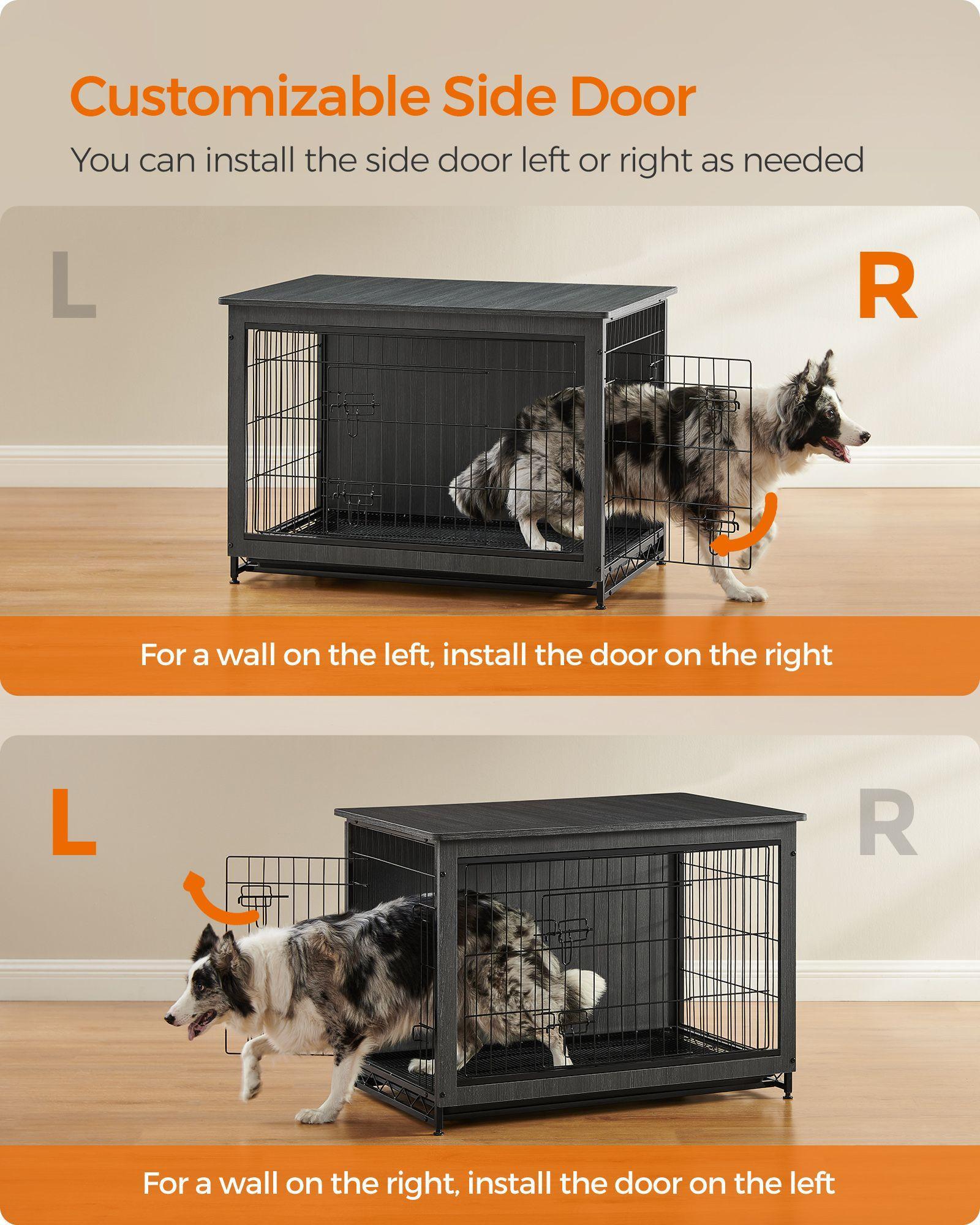 Heavy-Duty Dog Crate Furniture Ink Black FredCo