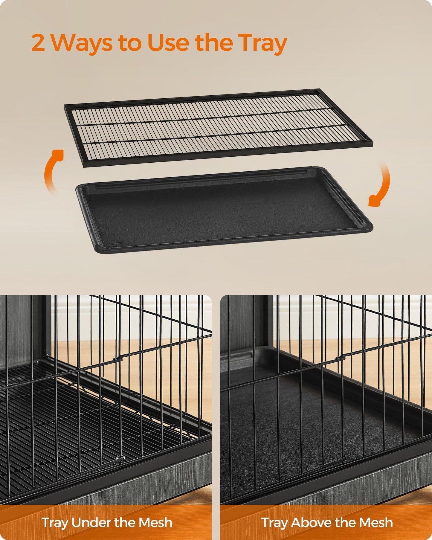 Heavy-Duty Dog Crate Furniture Ink Black FredCo