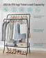 Heavy-Duty Double-Rod Clothes Rack Ink Black FredCo