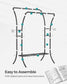 Heavy-Duty Double-Rod Clothes Rack Ink Black FredCo