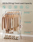Heavy-Duty Double-Rod Clothes Rack Silver FredCo