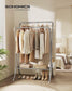 Heavy-Duty Double-Rod Clothes Rack Silver FredCo