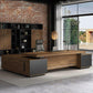 High Quality Luxury Executive Office Desk Brown, Right Side FredCo