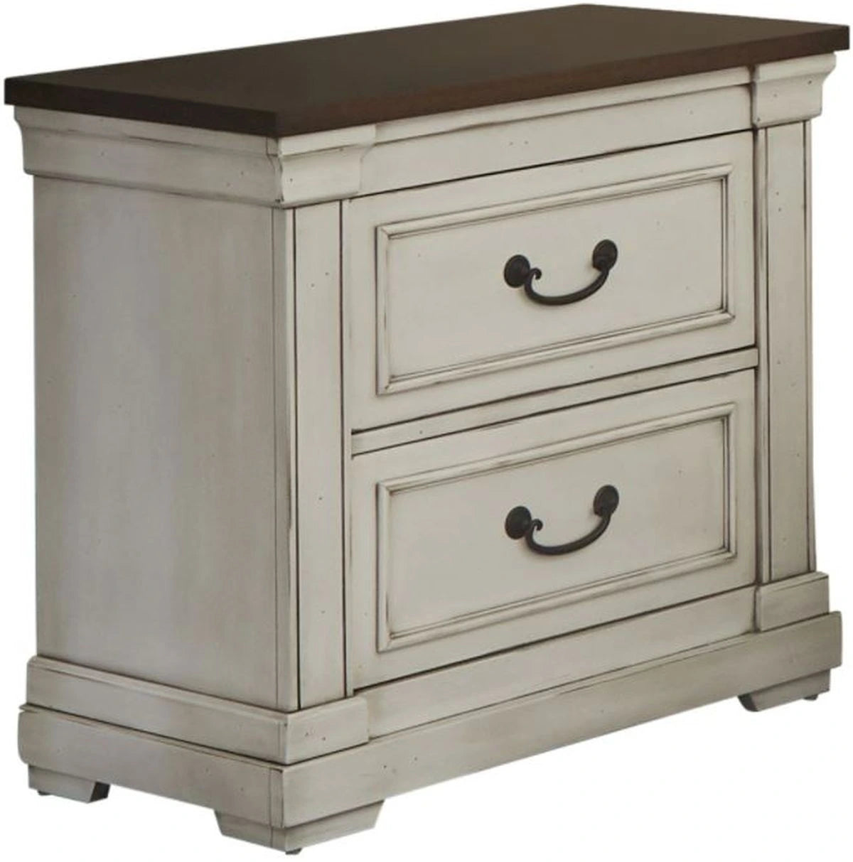 Hillcrest 5-piece Queen Panel Bedroom Set White and Dark Rum Coaster FredCo