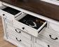 Hillcrest 5-piece Queen Panel Bedroom Set White and Dark Rum Coaster FredCo